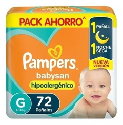 Pampers BABYSAN SEC G 72 unidades HIPOALERGÈNICO