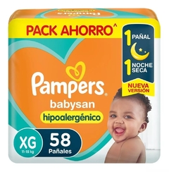Pampers BABYSAN SEC XG 58 unidades HIPOALERGÈNICO