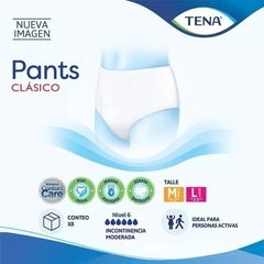 TENA PANTS CLASICO TALLE L UNISEX X 8 UNIDADES DE 70 A 110 KG - Pañalera Wendy