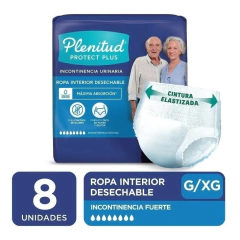 PLENITUD Ropa Interior PROTECT PLUS G / XG 8 UNIDADES MÁXIMA ABSORCIÓN