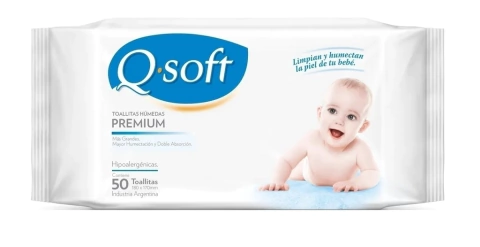 Toallitas húmedas Q-Soft Premium Clásica x 50 unidades