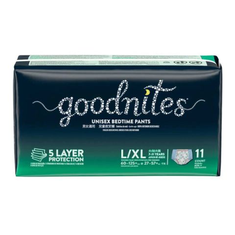 GOODNITES Unisex Bedtime PANTS L / XL x 11 unidades