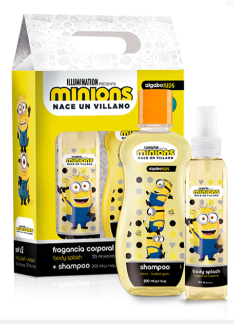 Set de Regalo MINIONS Fragancia Corporal Body Splash x 125 ml + Shampoo x 200 ml