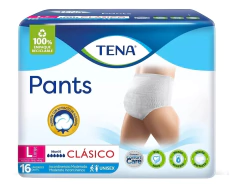 TENA PANTS CLASICO TALLE L UNISEX X 16 UNIDADES DE 70 A 110 KG - comprar online