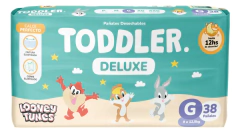 TODDLER DELUXE G 38 CINTURA ELASTIZADA GEL SUPER ABSORBENTE CIERRE ELASTIZADO