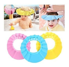 VISERA DE BAÑO , SUAVE, IMPERMEABLE, PROTECCIÒN PARA LOS OJOS Y OÌDOS DEL BEBÈ POR LA CAIDA DEL SHAMPOO Y EL AGUA en internet