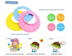 VISERA DE BAÑO , SUAVE, IMPERMEABLE, PROTECCIÒN PARA LOS OJOS Y OÌDOS DEL BEBÈ POR LA CAIDA DEL SHAMPOO Y EL AGUA - tienda online