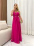 Vestido Longo Chiffon com Detalhe Orgânico - comprar online