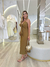 vestido longuete com amarração verde musgo 