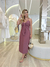 vestido longuete com amarração açaí 