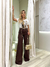 Calça Jeans Wid Leg Marrom - Puro Charme Store - Loja de Roupa Feminina 