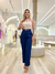 Blusa transpassada crepe bege 