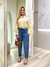 calça jeans mom lavagem escura 