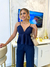 conjunto calça e blusa azul marinho 