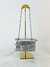 bolsa prata com detalhe em pedras 