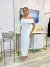 Vestido Midi Ombro a Ombro com Laço Off- White - comprar online
