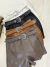 Short de couro com cinto 