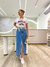 Saia longa jeans com fenda 