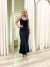 Vestido de Cetim com Alcinha Preto