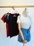 t-shirt com aplicações preta