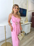 Vestido midi rosa com alcinha 