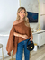 Blusa bata boho marrom