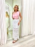 Blusa Crepe Musseline com Laço Rosa 