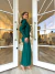 Vestido midi prada premium verde esmeralda