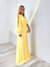 Vestido Longo Fluity Manga Vazada Amarelo 