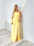 vestido longo fluity manga vazada amarelo 