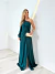 vestido fluity manga vazada verde esmeralda