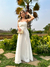 Vestido Crepe Musseline Tomara que Caia Branco