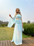 Vestido Crepe Musseline Azul Serenity