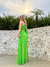 Vestido Crepe Musseline Verde Bandeira