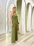 Conjunto blusa ombro só e calça pantalona verde
