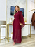 vestido longo crepe musseline com flor 
