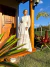 Vestido Chiffon Off-White com Manga Longa