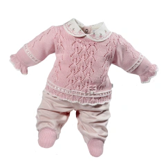 MACACÃO TRICOT LORENA ROSA