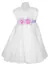 Vestido bautismo de gasa y encaje con faja de flor Lila - 4 Niña