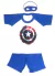 Pijama Disfraz Short y Remera Manga Corta Capitan America Con Antifaz - 2 al 12