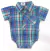 Body manga corta con cuello y bolsillo tipo camisero escoces de varon - 0-12 meses