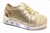 Zapatilla Luz Led Con Cordón y Tachas Doradas - 20 al 25