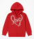 Campera de Algodon Frizado con Capucha Estampada Love - 10-16