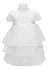 Vestido bautismo de gasa manga corta - 0-3