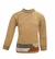 Pullover Sweater Tejido con Rayas y Flor Bordado