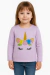 Remera Unicornio Nena manga larga - 2 al 10