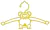 Percha Plastica infantil con animalito - comprar online