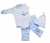 Conjunto 3 Piezas Body Rayado Con Medio Osito Ranita Lisa Con Gorro Rayado - 0M-6M