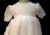 Vestido Bautismo manga corta en gasa con faja y borde de falda en razo - 0-3 bebe - comprar online