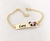 Pulseira Infantil com nome e ursinha Panda